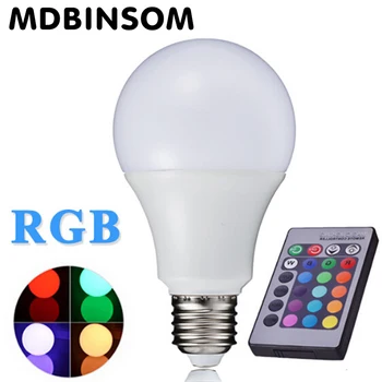 

Magic E27 RGB LED Bulbs Lamp 3W 5W 10W AC110-240V Dimmable Spot Light Holiday Lighting IR Remote Control 16 Colors 270 Degree