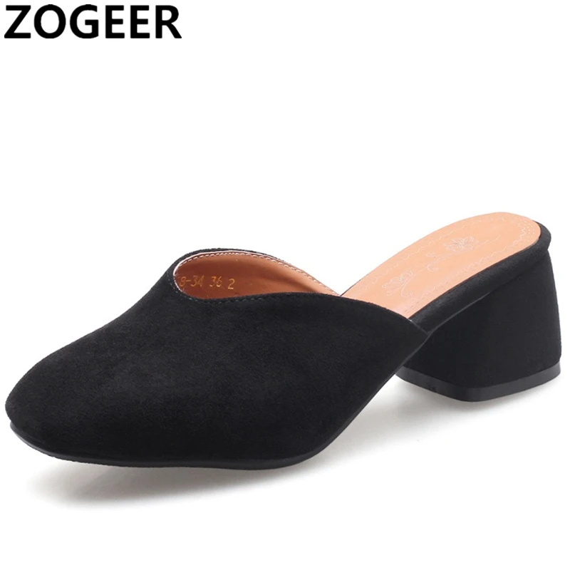 

Plus Size 46 2019 New Sexy Shallow Slippers Women Low Heels Sandals Luxury Brand Designer Summer Mules Shoes Woman Flip Flops