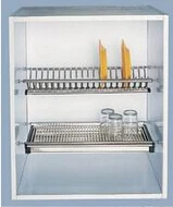 Embedded Dish Drainer 2 Tier Stainless Steel Plate Bowl Cup Drying