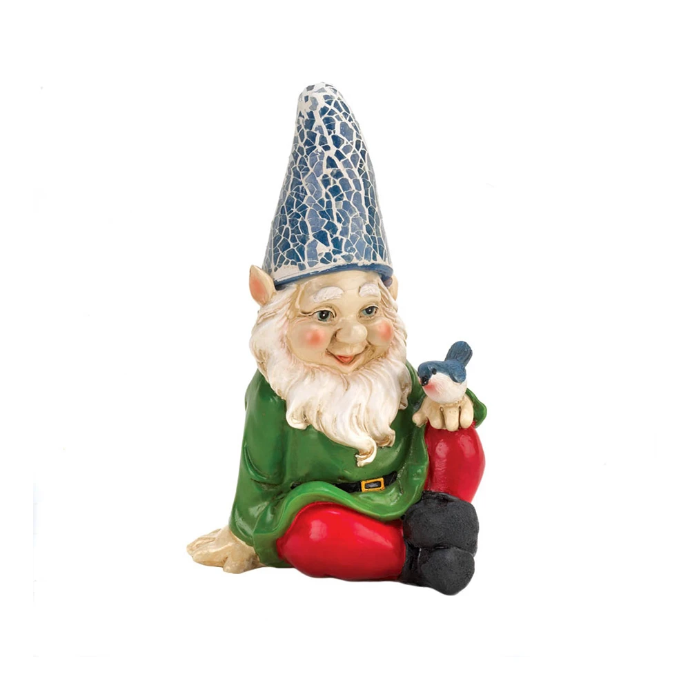 

Koehler Home Decorative Cheery Gnome Solar Garden Statue