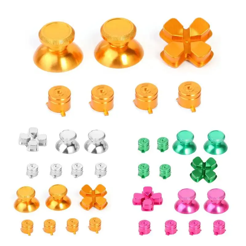 

VODOOL Metal Replacement Games Pads Thumb Stick Grip Cap for Playstation 4 PS4 Gameps Controller Joystick Buttons Joy Sticks