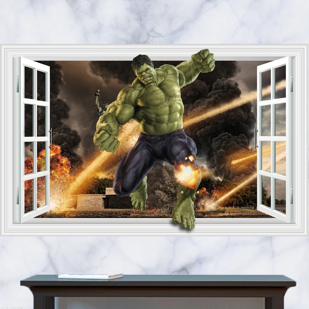 Marvel's Incredible Hulk Window Design Wall Decal Sticker Decor 330in