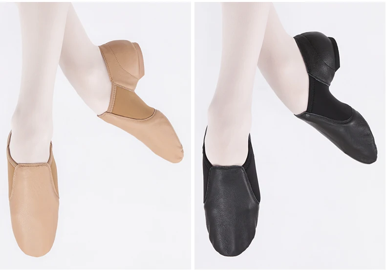 Обувь для джазовых танцев из натуральной кожи без застежки; мягкая обувь для тренировок; балетки; Танцевальные Кроссовки в стиле хип-хоп; Цвет черный, коричневый