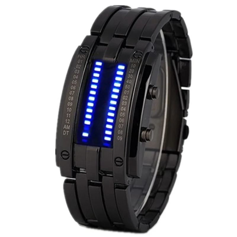 Zegarek męski na bransolecie Binarny LED czarny 17 aeProduct.getSubject()