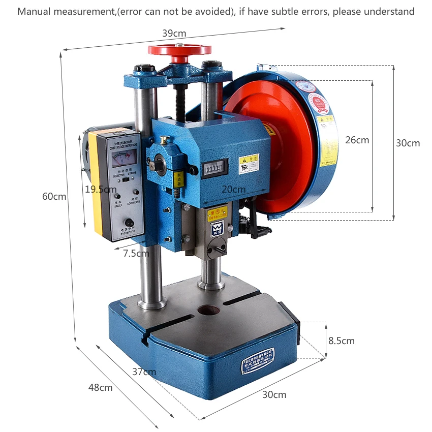 JB04-0.5T Малый штамповочный пресс Электрический штамповочный станок педаль ручной двухцелевой Настольный Пробивной станок 220 В/380 В 0,25 кВт 120