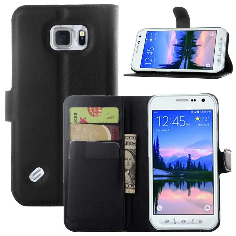 For Samsung galaxy S6 Active case cover,fashion luxury flip leather wallet stand phone case