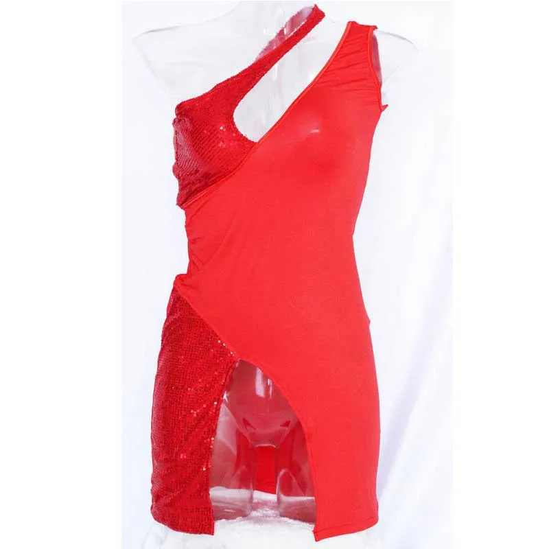 hot red one piece dress