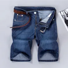 CHOLYL мужские джинсовые шорты, хорошее качество, короткие джинсы, мужские хлопковые однотонные прямые короткие джинсы, мужские синие повседневные короткие джинсы 28-38