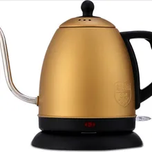 220 В 1500 Вт 1Л 304 нержавеющая сталь Электрический тонкий рот ручной Кофеварка Электрический чайник