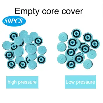 

50pcs High And Low Pressure Car A/C Valve Cap Side Port Lid Auto Car Air Conditioner Refrigerant Valve Dust Cap Cover
