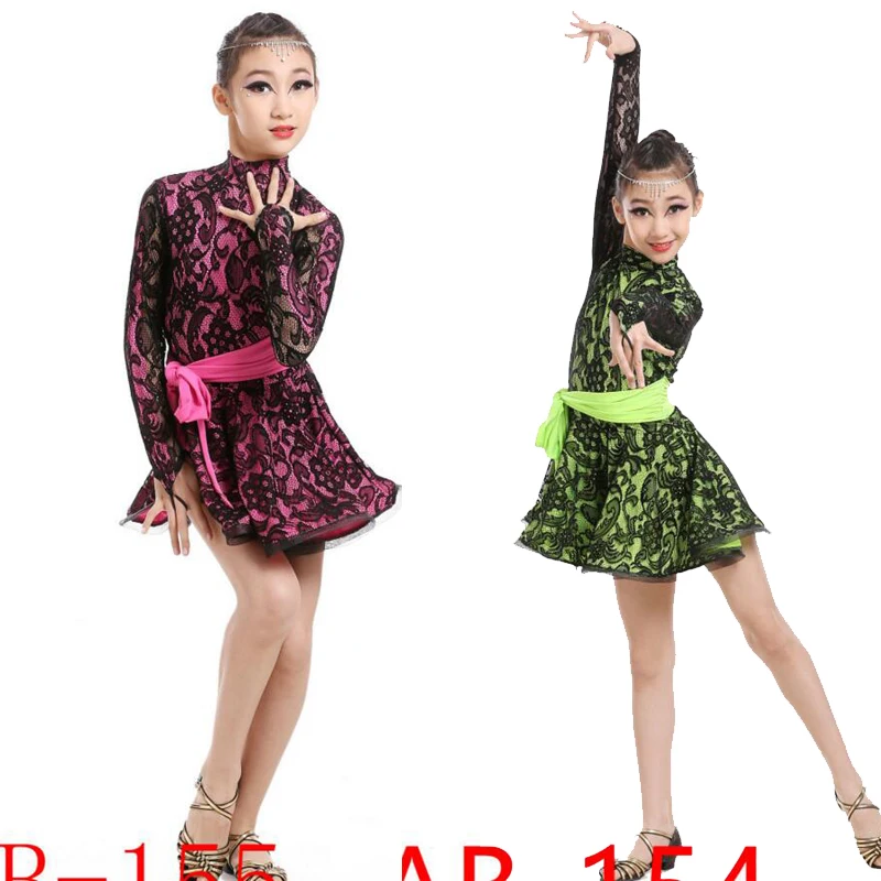 

kid children professional latin Salsa dance dress kids ballroom sexy tango dresses Children Stage wear costumes dancing Outfits