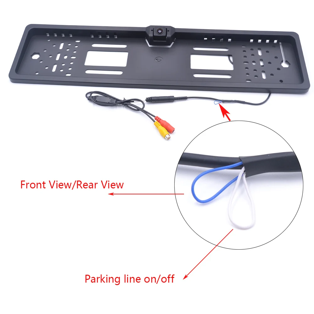 EU Car License Plate Frame Rear View Camera HD 720P Night Vision Waterproof Camera Car Parking Reversing Auxiliary Cameras