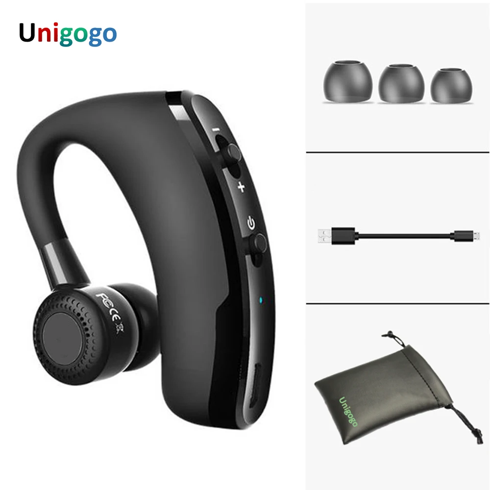 

Handsfree Business V9 Bluetooth Headphones Wireless Earphone with Mic Voice Control Noise Cancelling Bluetooth Headset For Drive