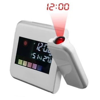 

LED Screen Digital Projection Alarm Clock Weather Station Humidity Hygrometer/Bedside Wake Up Projector Clock Electronic clock