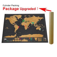 Скретч Карта мира карта путешествия плакат медная фольга стены персонализированные журнал небольшой размер без упаковки цилиндра