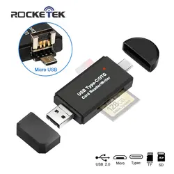 Rocketek usb 2,0 multi устройство чтения карт памяти OTG Тип c android адаптер кардридер для micro SD/TF microsd читателей ноутбук компьютер