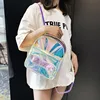 PVC Transparent Clear Women Backpack Ita Bag Harajuku School Bag For Teen Girls Rucksack Kawaii Backpack Holographic Backpack ► Photo 3/6