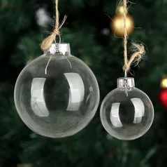 2* Dia15cm прозрачные стеклянные Рождественские шары, прозрачные стеклянные украшения, свадебные декоративные шары(только стеклянный шар