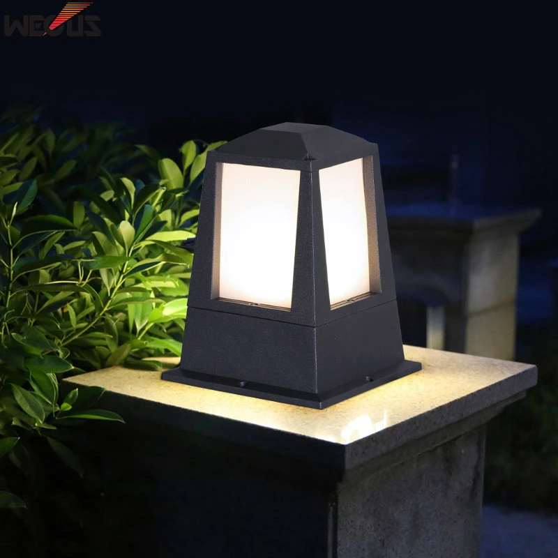 (WECUS) Outdoor waterproof outdoor modern minimalist lawn light, villa courtyard landscape grass light, garden column headlight