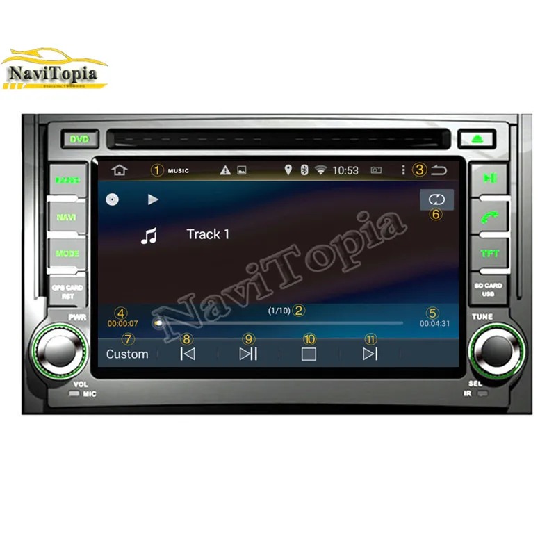 Discount NAVITOPIA 4G RAM 32G ROM Octa Core Android 9.0 Car DVD GPS Navigation for Dodge H100 Van/ for Wagon 2007- for Hyundai iLOAD 2007 5