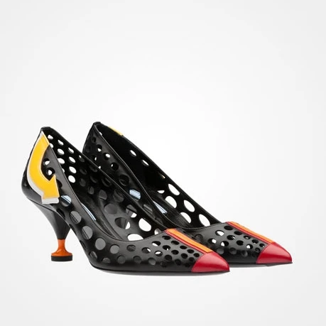 Модная брендовая обувь из натуральной кожи; необычный стиль; женские туфли-лодочки с острым носком на высоком каблуке; свадебные туфли без шнуровки с перфорацией для подиума; L01