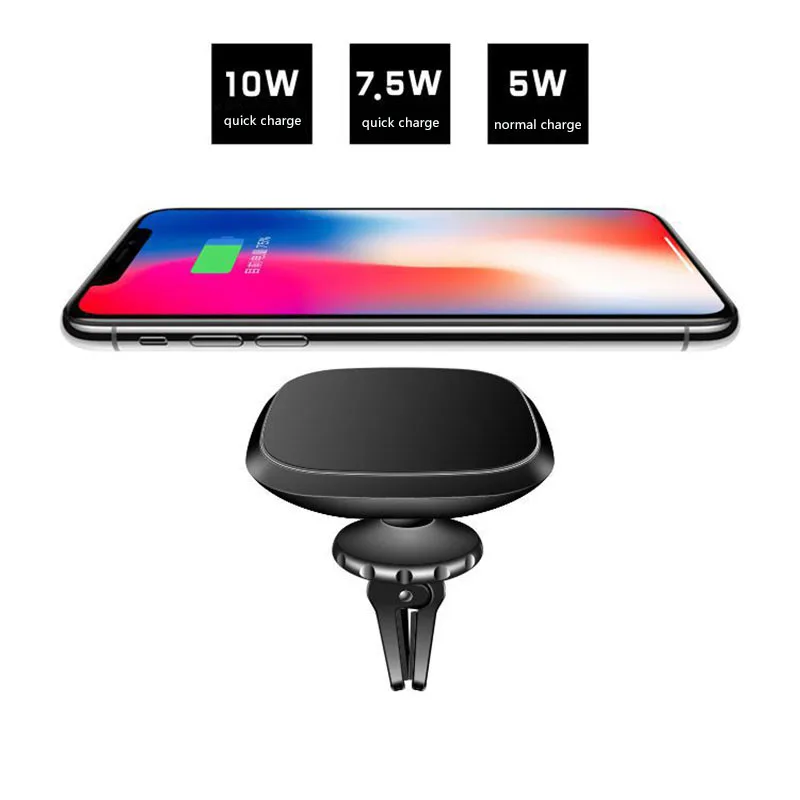 NS For iphone 8 x Samsung S8 S9 note 9 Wireless Charger 10W 7.5W 5W Fast charge Magnetic mobile phone holder For car phone NS For iphone 8 x Samsung S8 S9 note 9 Wireless Charger 10W 7.5W 5W Fast charge Magnetic mobile phone holder For car phone