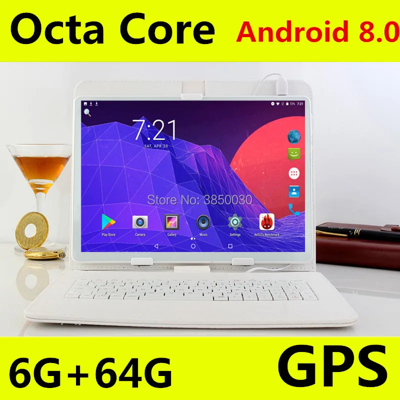 Глобальная версия 10 дюймов планшеты Octa Core 6 ГБ оперативная память 64 встроенная 4 г FDD LTE 1280*800 IPS Двойная sim-карта Карты Wi Fi gps Android 8,0 10,1