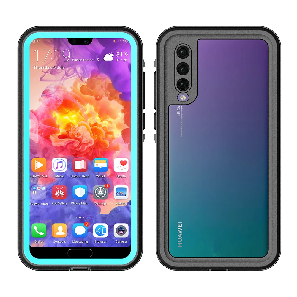 KHW1932GB_1_Waterproof Case for Huawei P20 Pro Full Protective Outdoor Shockproof Case for P20 Pro 6.1 inch Swimming Diving Underwater