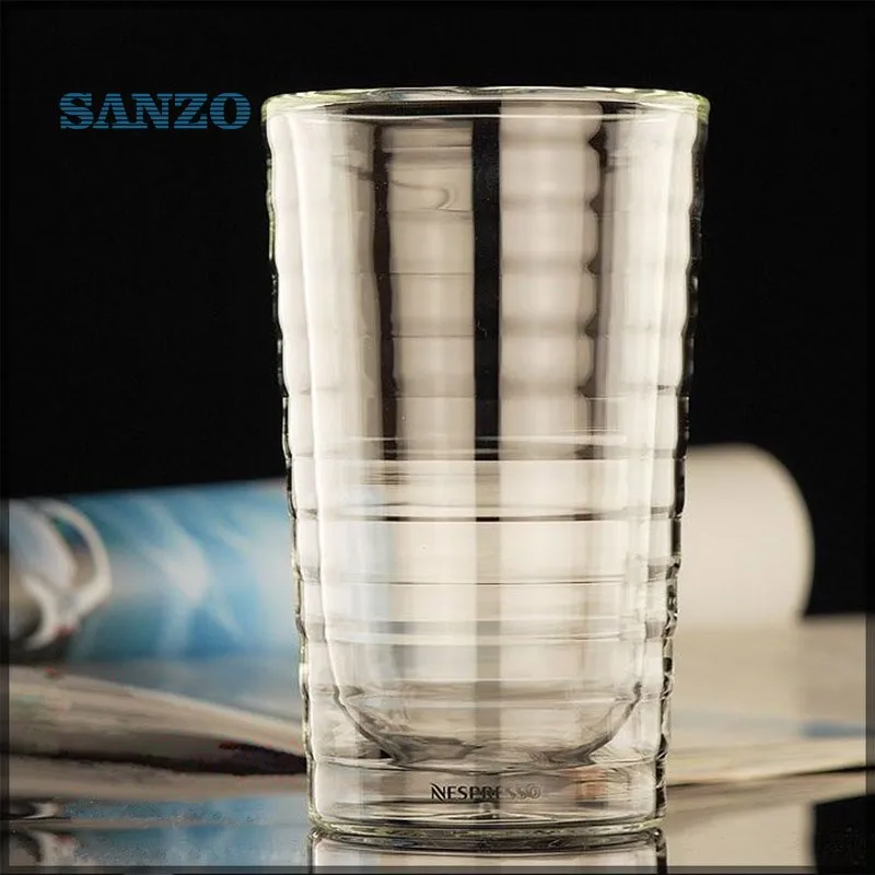 Горячая распродажа высокое качество 2 пакета ручной выдувной стеклянной чашкой с двойной изоляцией