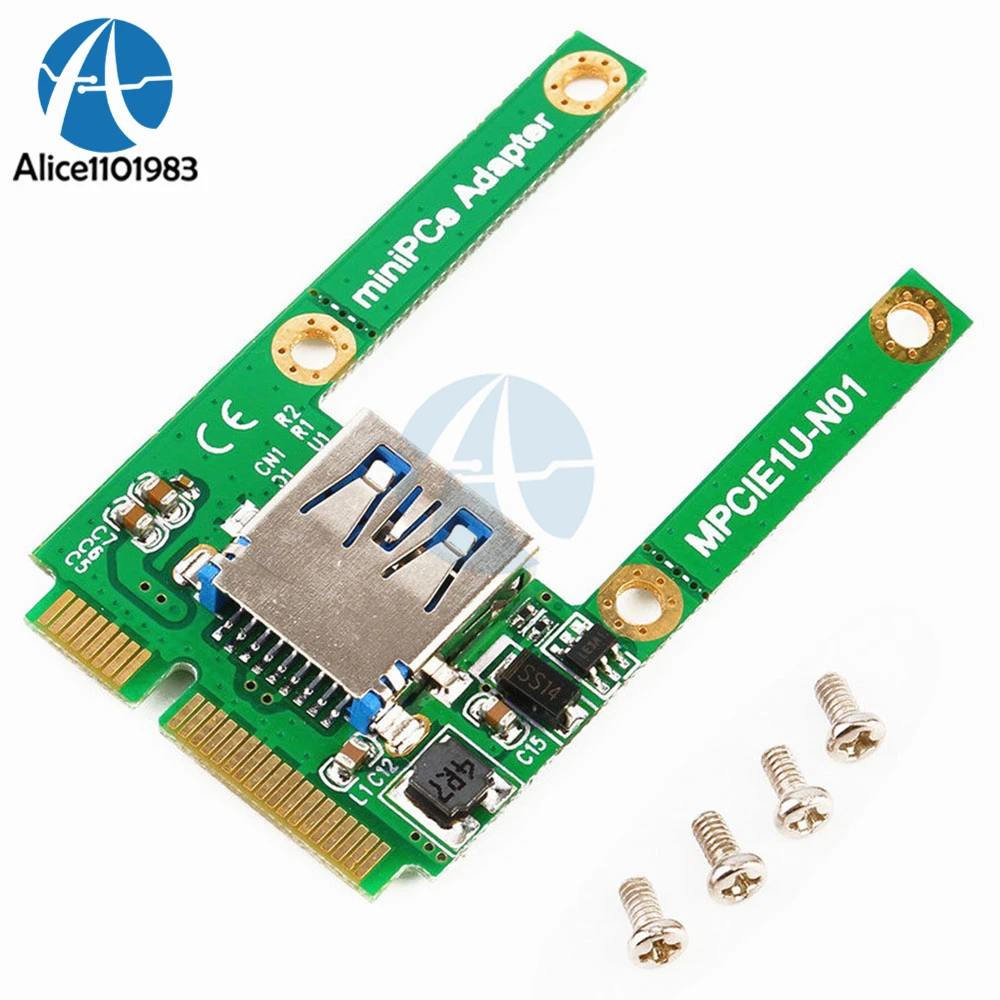 

Mini PCI-E Card Slot Expansion to USB 2.0 Interface Adapter Riser Card USB1.1 Compatible Can Connect USB2.0 Devives DIY KIT