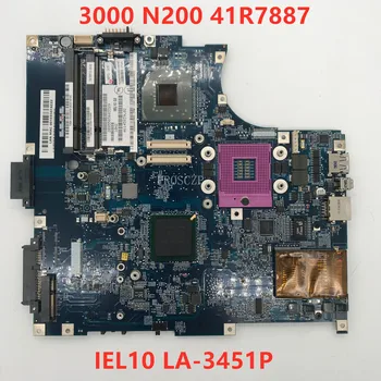 

Free shipping For 3000 N200 Laptop motherboard IEL10 LA-3451P 41R7887 DDR2 100% working well