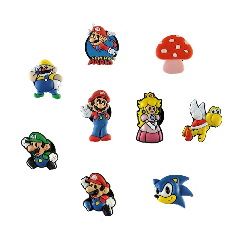 

25pcs/lot Super Mario Cartoon PVC Fridge Magnets Anime Peach Luigi Home Decor Stickers Refrigerator Magnets Kids Party Gift