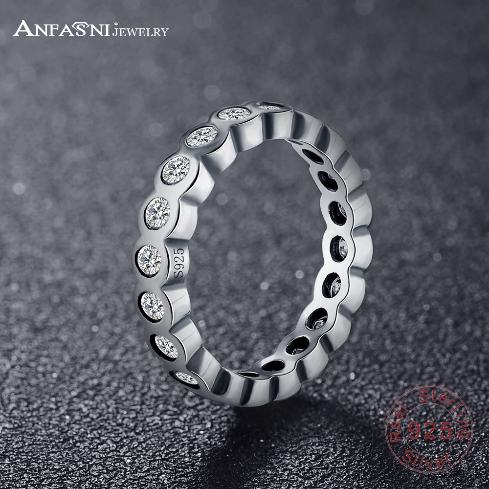 

ANFANI New Design 925 Sterling Silver Alluring Brilliant Engagement Rings With Clear CZ Wholesale Jewelry Tail Ring PSRI0052-B