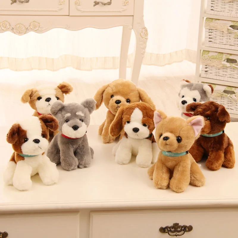 

Candice guo plush toy stuffed doll cartoon animal wolf dog puppy Schnauzer shar pei husky collie Golden Retriever baby gift 1pc