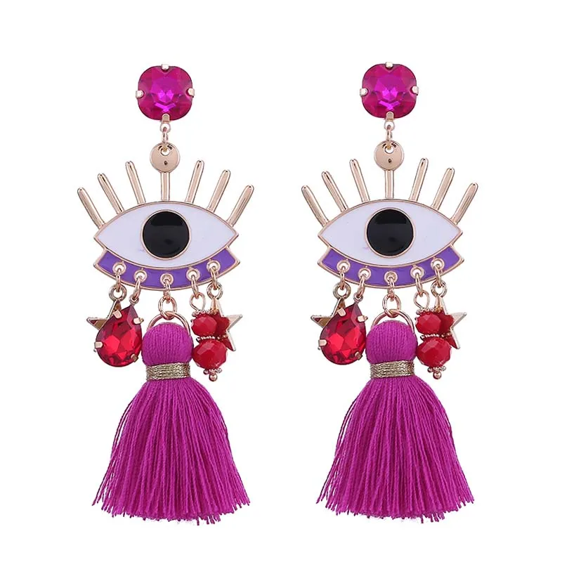earrings for women bohemian pendientes women long eye women oorbellen wedding earrings (4)