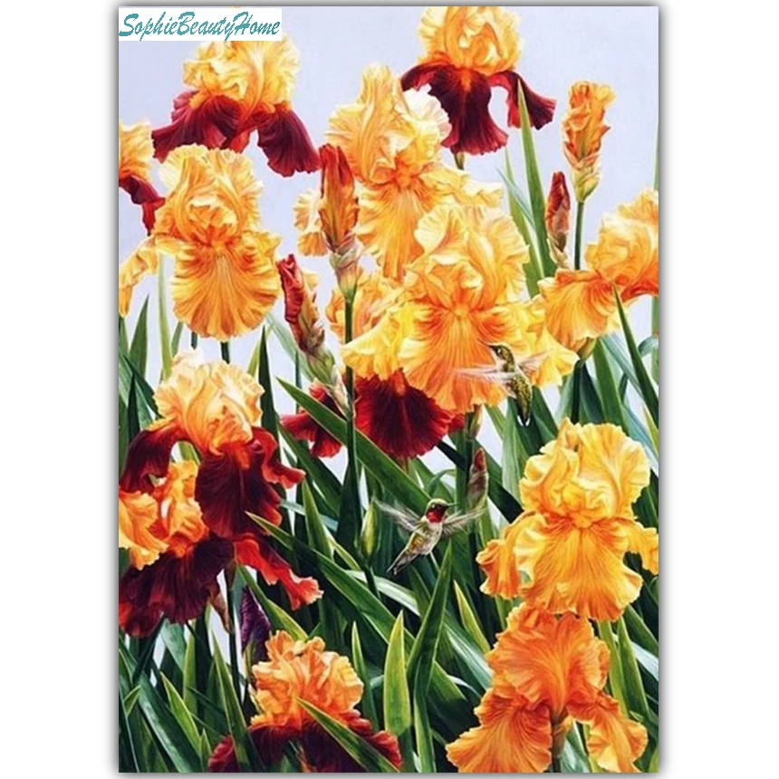 

Sophie beauty home 5D DIY diamond embroidery yellow flowers diy cross stitch pictures mosaic wall decoration gifts