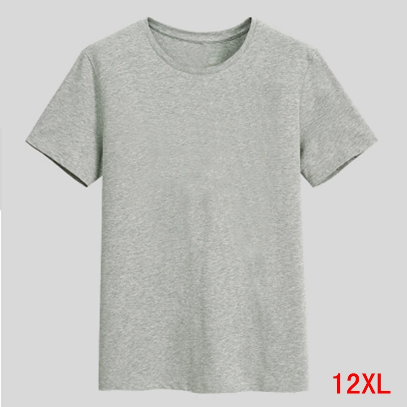 

Men's Big T-Shirt Large Size 5XL 6XL 7XL 8XL 9XL 10XL 11XL 12XL Short Sleeve Round Neck Loose Casual Black Gray White