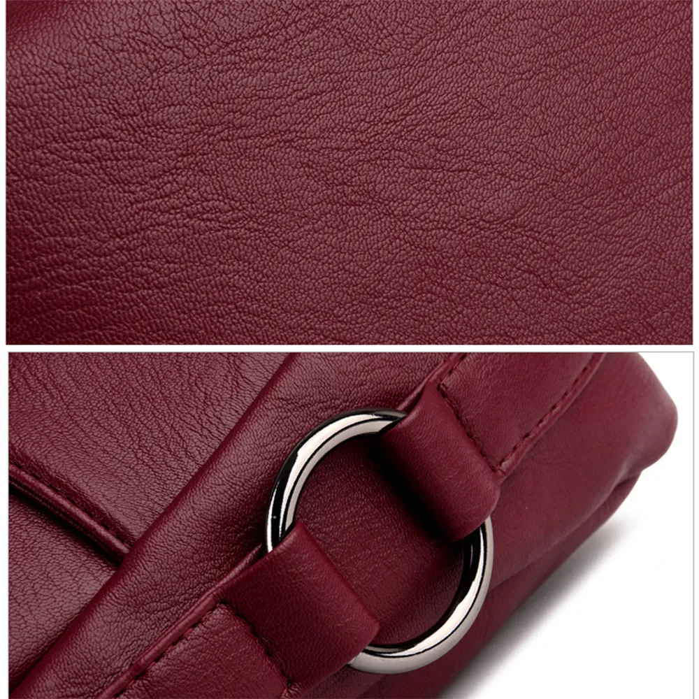 de couro macio para as mulheres crossbody