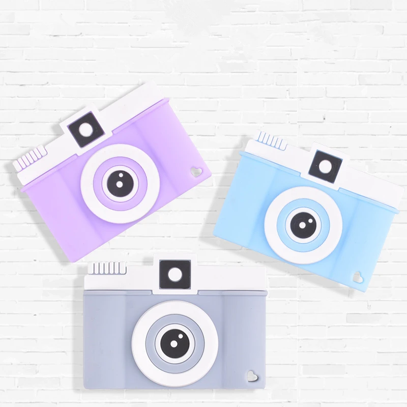 10pcs/Set Soft Silicone Camera Shaped Teether Toddler Molar Teeth Pain Relief Tool Kids Teether