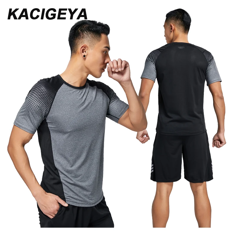 

Slim Clothes Men Tshirt Running Sports Basketball Fitness Breathable Quick-Drying Tops Men Gym Shirts Compression Short Sleeve
