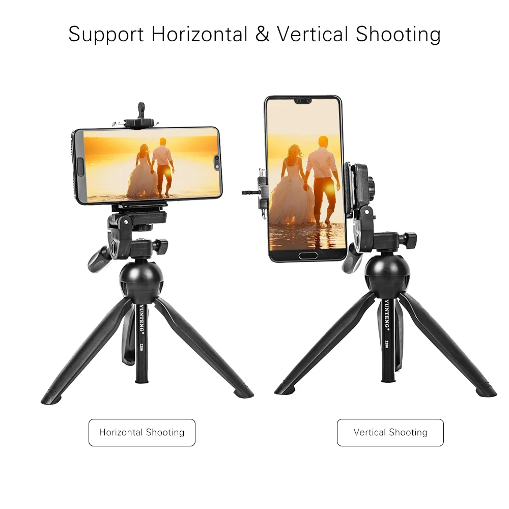YUNTENG VCT-2280 многофункциональный мини настольный штатив Жилая потоковая камера штатив для микрофона с 1/4 дюймовым винтом для DSLR ILDC
