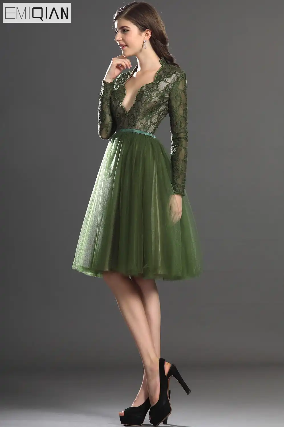 olive lace dress