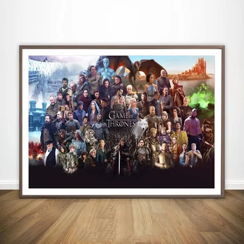 

American TV Series Game of Thrones Poster Art Canvas Poster Wall Pictures for Living Room No Frame