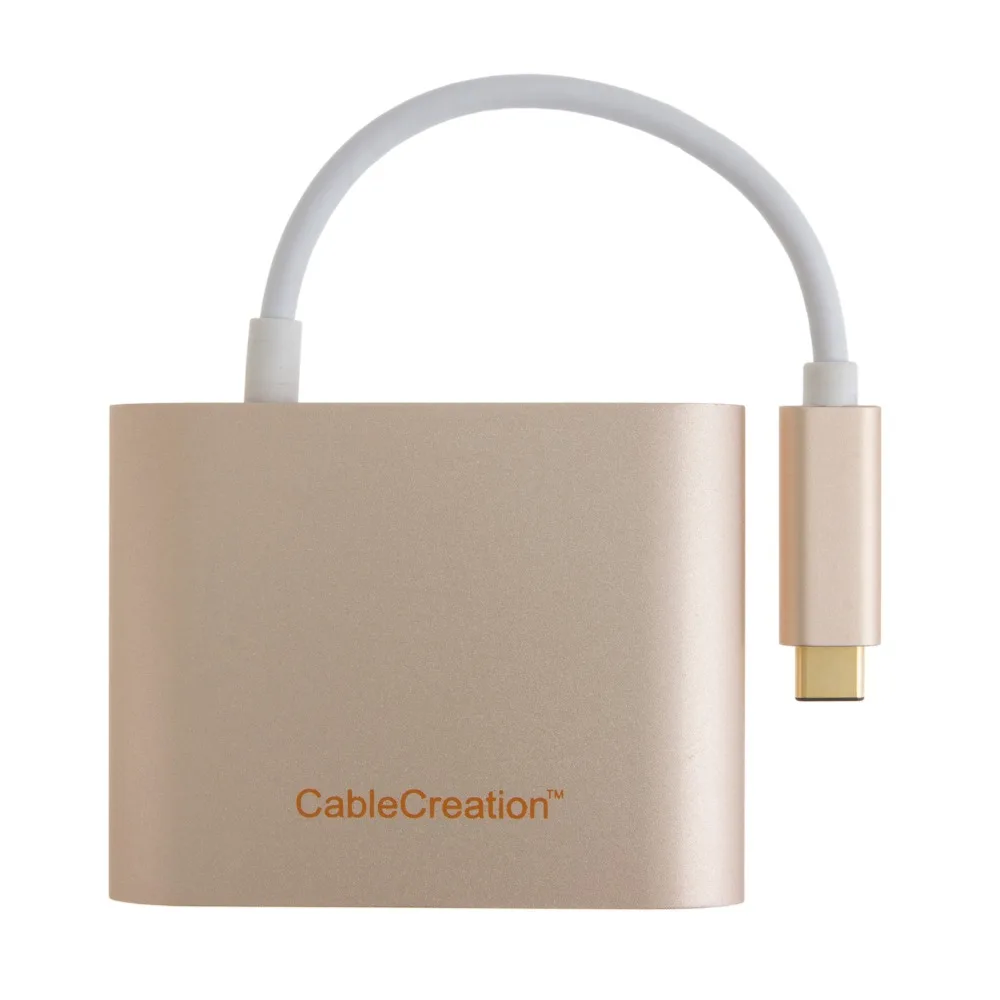 Кабель USB 3,1 type C для USB3.0/Ethernet/type C зарядка PD адаптер для Macbook, Chromebook Yoga 900 и более, золотой цвет