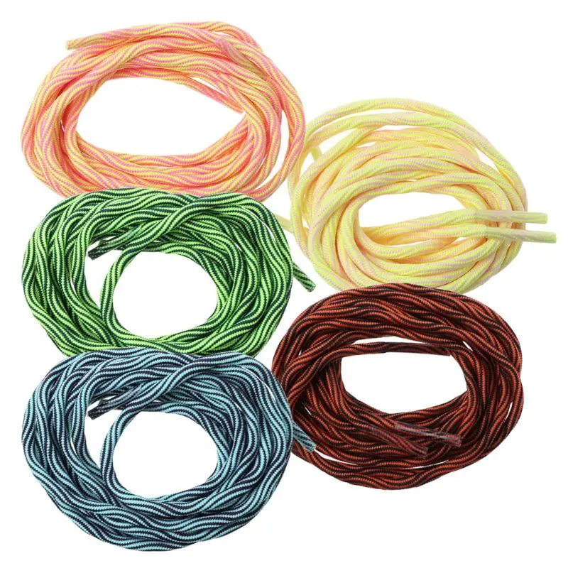 

Round Shape Wave Floral Printed Shoe Strings DIY Shoes Decoration Shoelaces Rope Clothing Double Color Running Sneaker 120cm