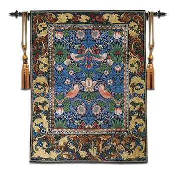 

110x140cm High Quality William Morris Works Thrush Throstle Tapestry Wall Hanging Moroccan Decor Belgium Wall Cloth Tapestries