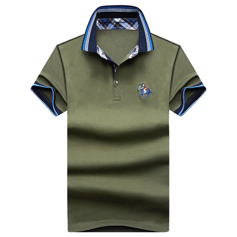 9Color Horse Polo men quality cotton summer brand short golf riding man polos male clothing 4XL large size Muls 2017 new arrival-07