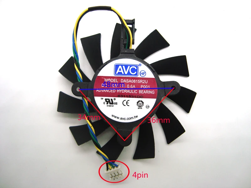 DASA0815R2U AVC вентилятор графического процессора вентилятор для EVGA GTX550 GTX450 охлаждение для видеокарты