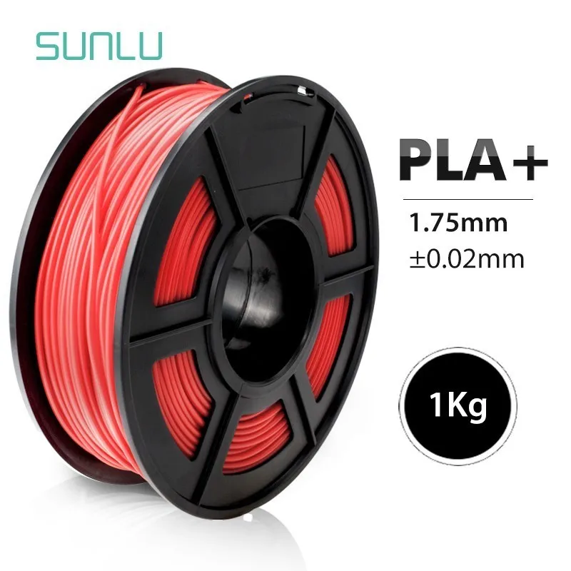 PLA Plus 3d принтер нити 1,75 мм 1 кг 0,02 фунтов с катушкой погрешность измерения+/-мм хорошая прочность PLA нити - Цвет: PLA PLUS-RED