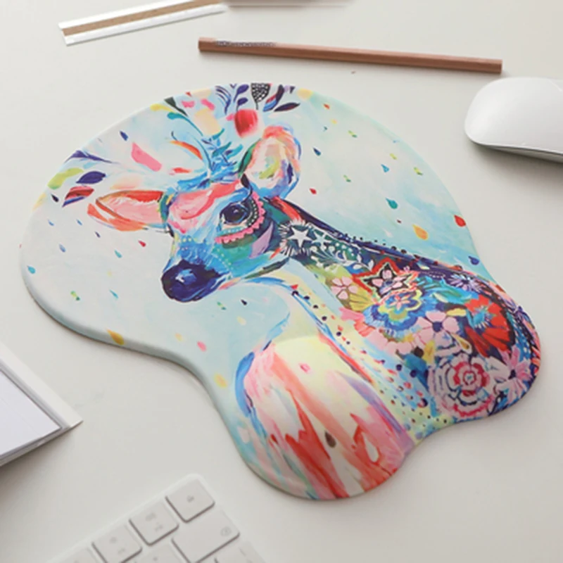 

FFFAS Simple 3D Mouse Pad Practical Silicone Cartoon Cubic Wrist Mousepad Japan Harajuku Fashion Hot Delegated Purchase